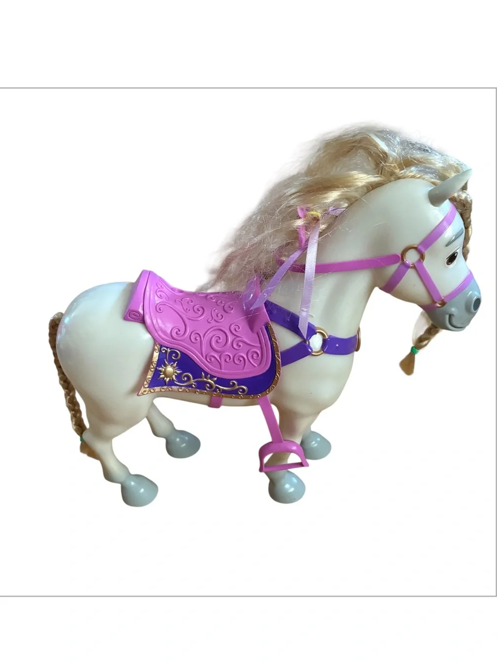 Disney Maximus Tangled Princess Rapunzel White Horse 12” Toy Figurine Horse